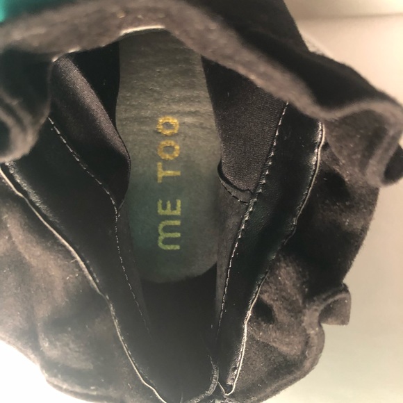 Me Too JuJu  Black Suede Heeled Booties - Picture 6 of 6